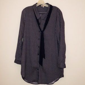 Long blouse with tie